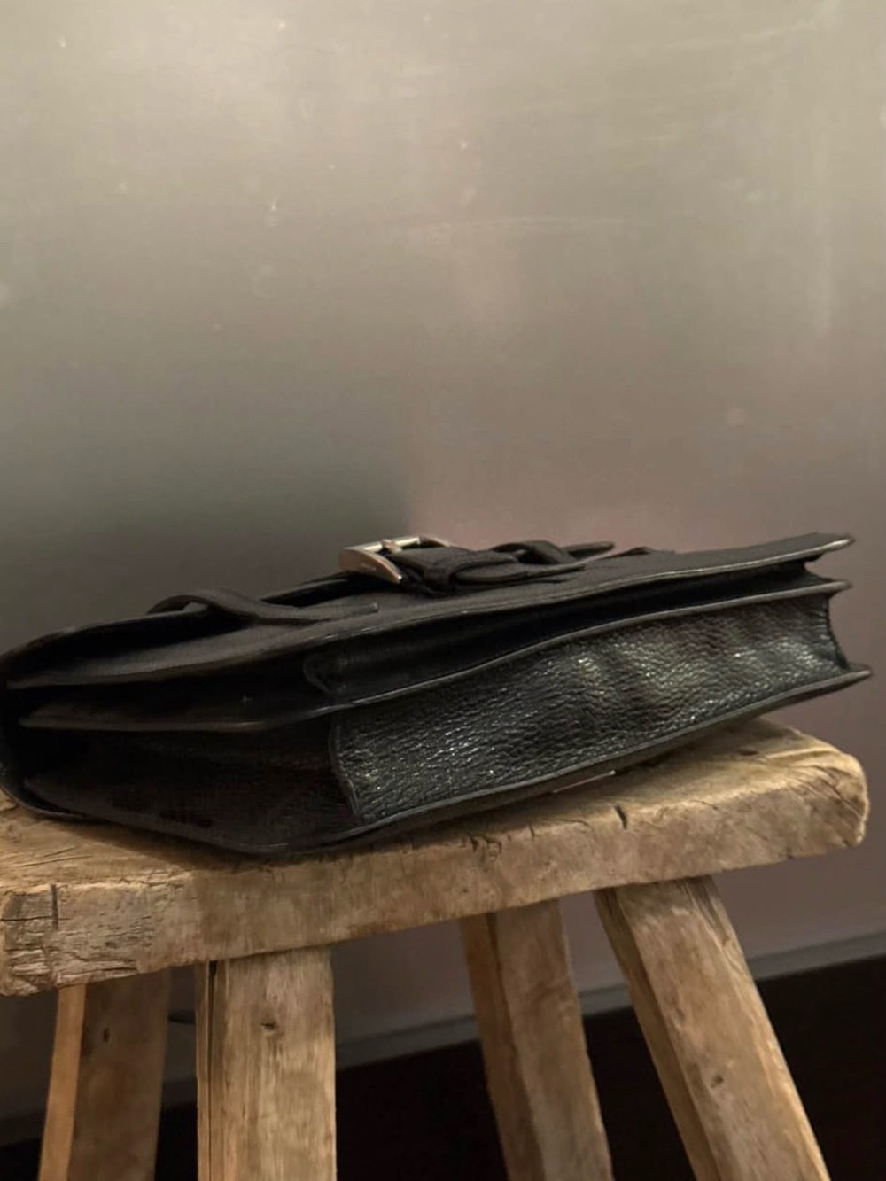 Authentic Prada Archive Vintage Black Baguette Satchel Shoulder Bag Leather - Picture 6 of 8